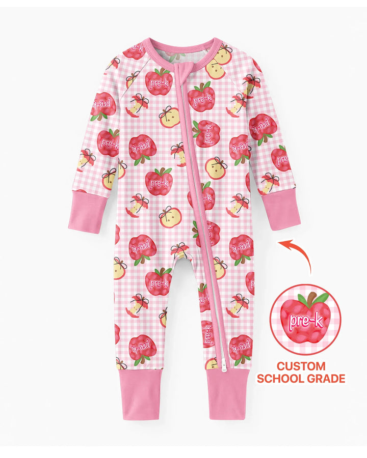 Custom School Grade Apple Days Bamboo Convertible Zippy