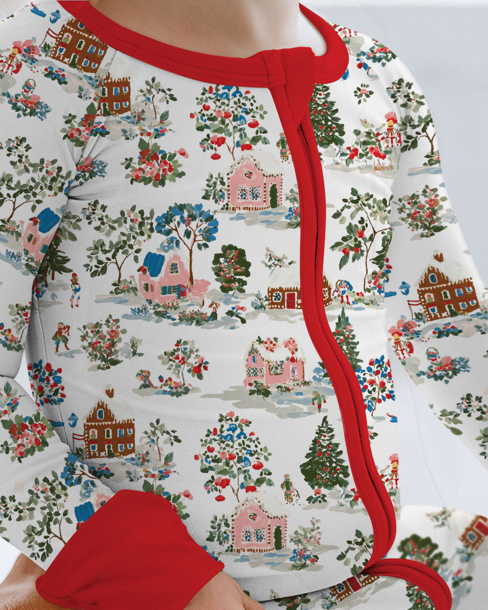 Christmas Village Winter Holiday Bamboo Convertible Zippy