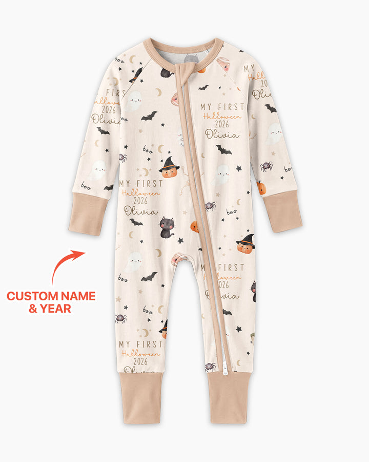 Personalised Baby First Halloween Bamboo Convertible Zippy