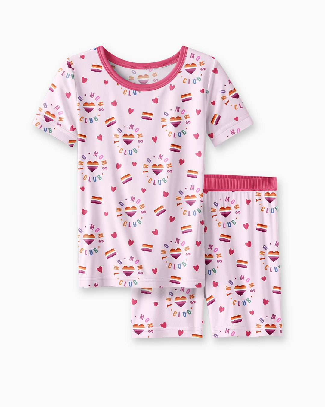 Love Makes Family Bamboo Two Piece Short Sleeve Shorts Pajama Set
