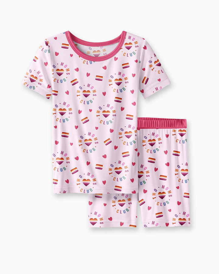 Love Makes Family Bamboo Two Piece Short Sleeve Shorts Pajama Set