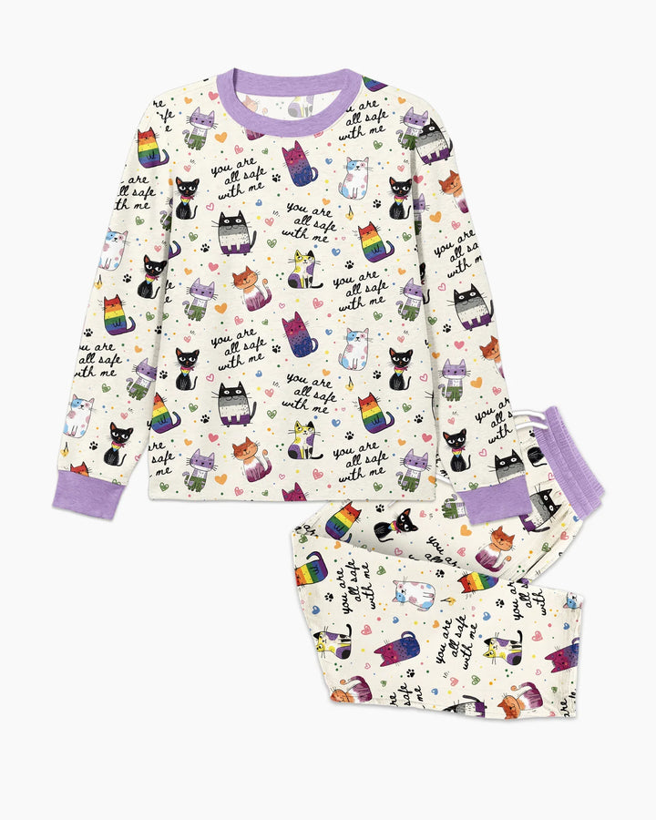 Loved & Safe Kitties Family Matching Bamboo Men's Pajama Set