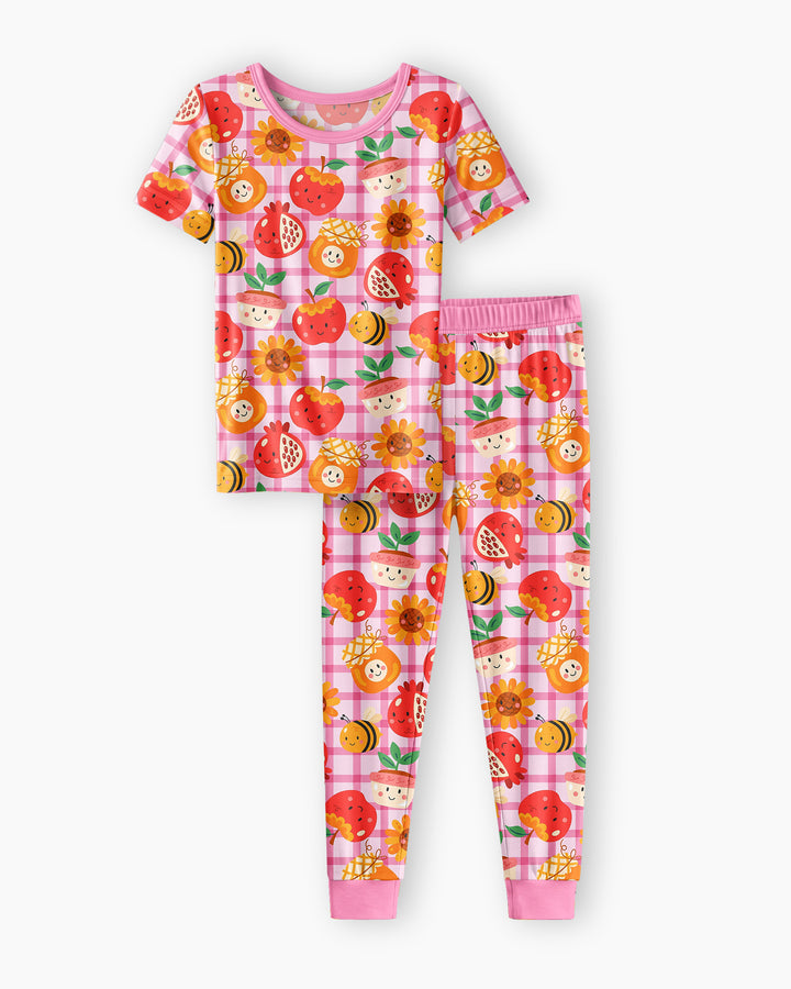 Sweet New Year Bamboo Two Piece Short Sleeve Pajama Set