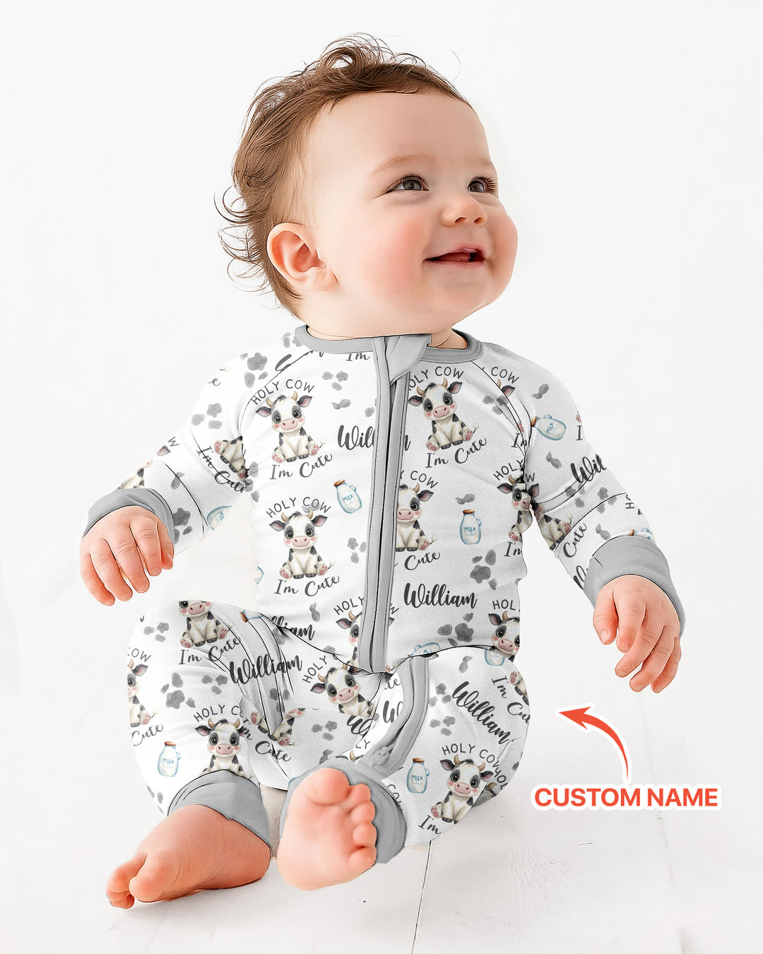 Holy Cow I'm Cute Custom Name Bamboo Convertible Zippy