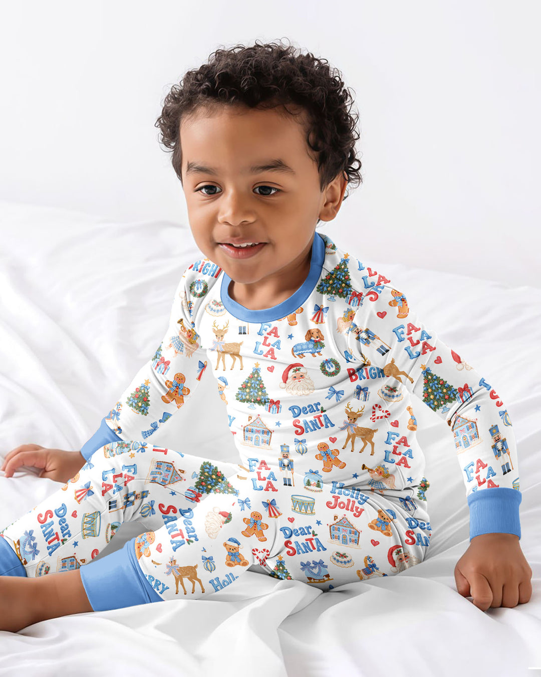 Falala Christmas Bamboo Two Piece Long Sleeve Pajama Set