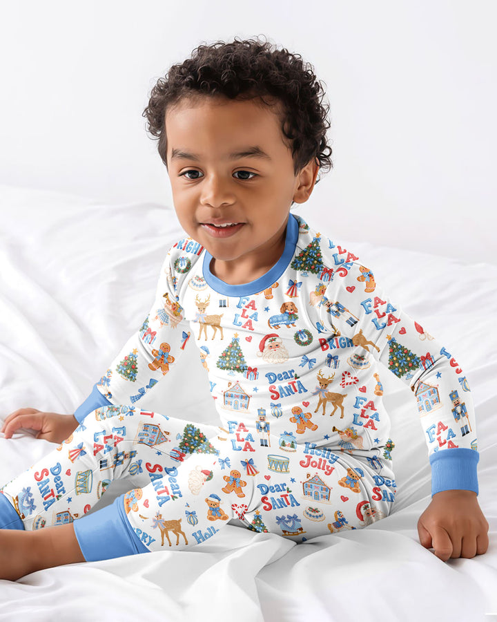 Falala Christmas Bamboo Two Piece Long Sleeve Pajama Set