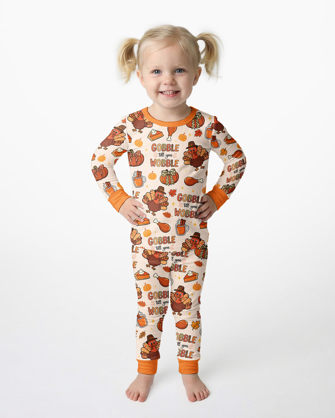 Gobble Gobble Till You Wobble Bamboo Two Piece Long Sleeve Pajama Set