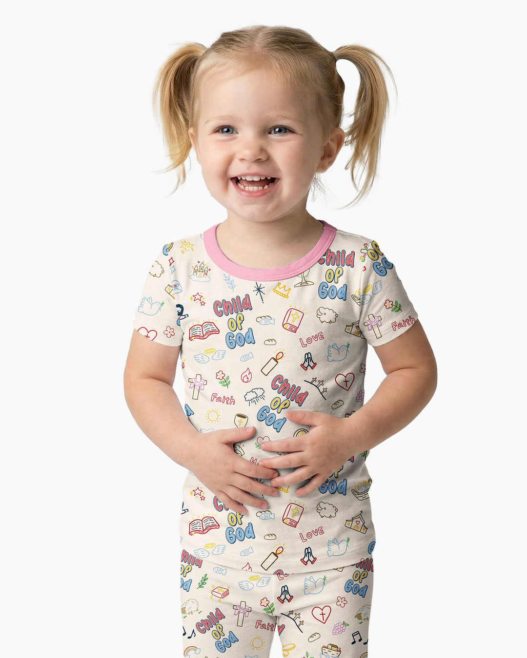 A Child Of God Family Matching Bamboo Two Piece Short Sleeve Pajama Set