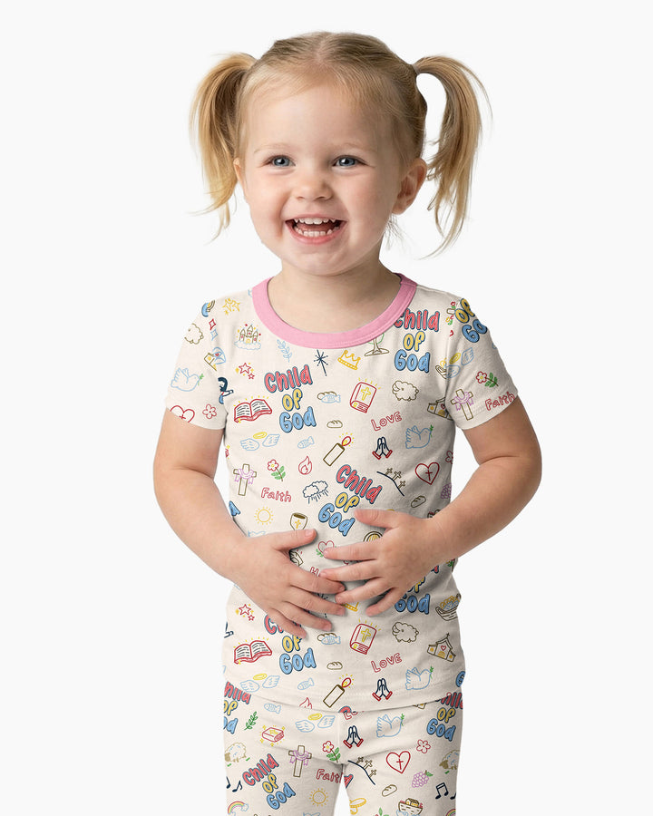 A Child Of God Family Matching Bamboo Two Piece Short Sleeve Pajama Set