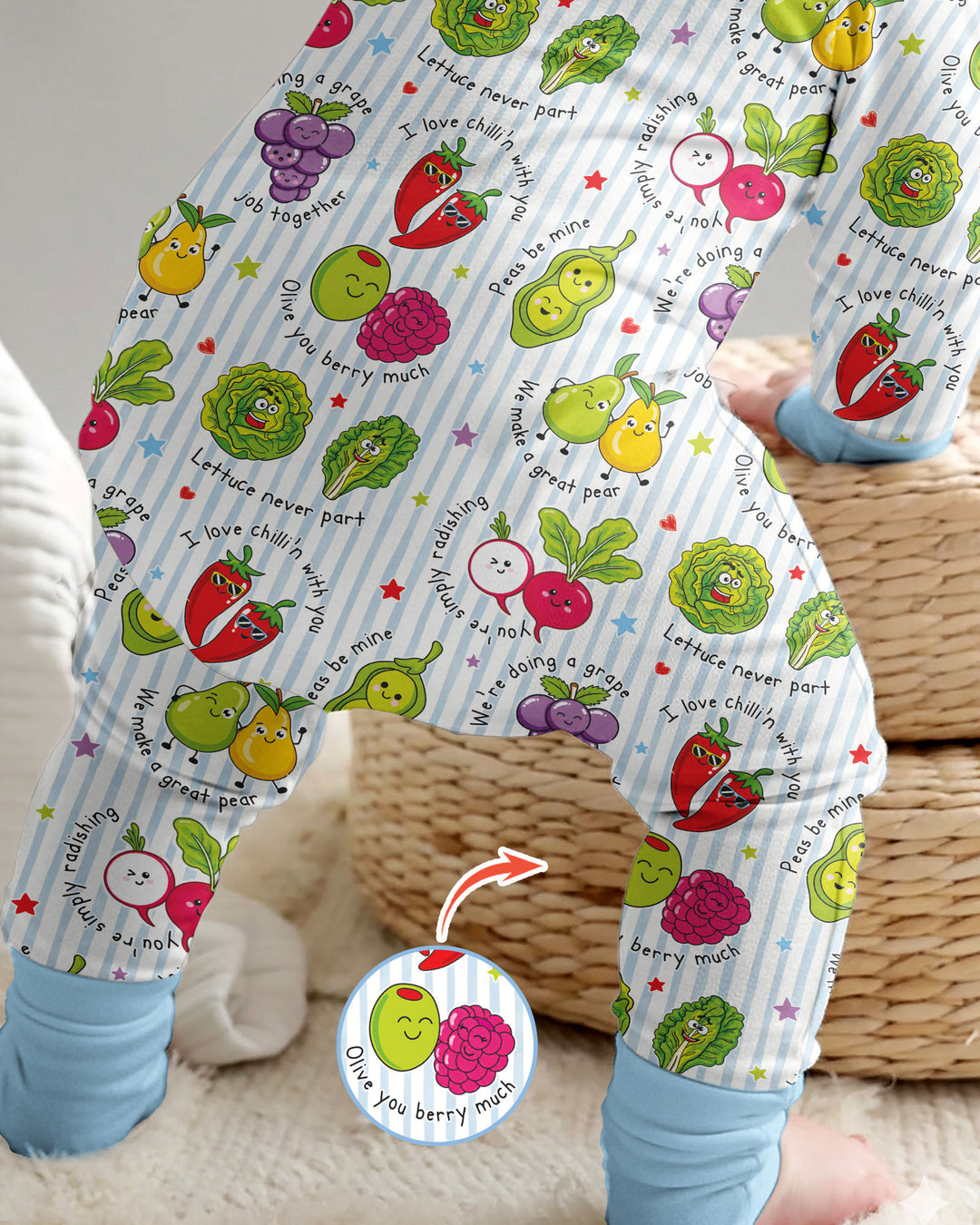 Fruits And Vegetables Love Puns Bamboo Convertible Zippy
