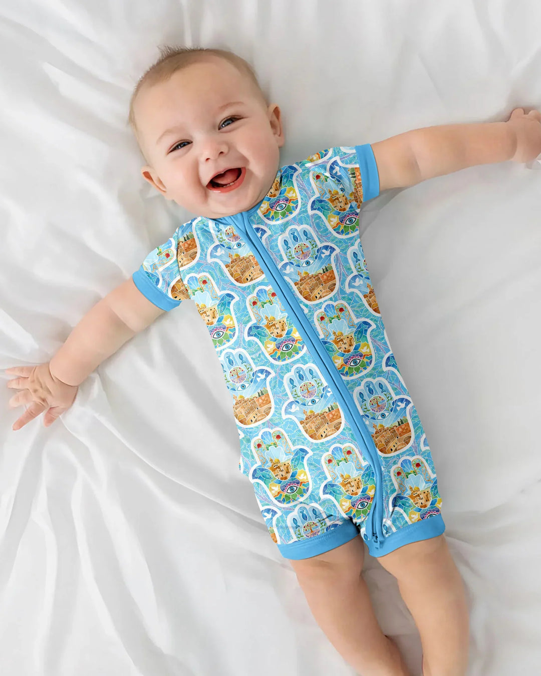 Hamsa Hand Bamboo Shorty Zippy