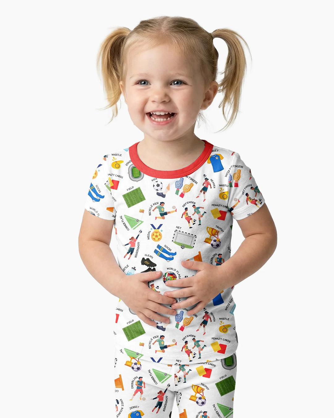 Soccer Fever All About The Game Bamboo Two Piece Short Sleeve Pajama Set