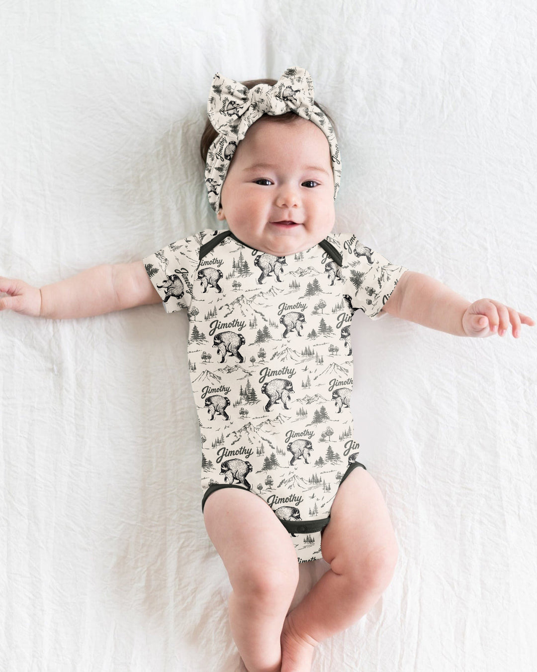 Vintage Jimothy Racoon Family Matching Bamboo Bodysuit