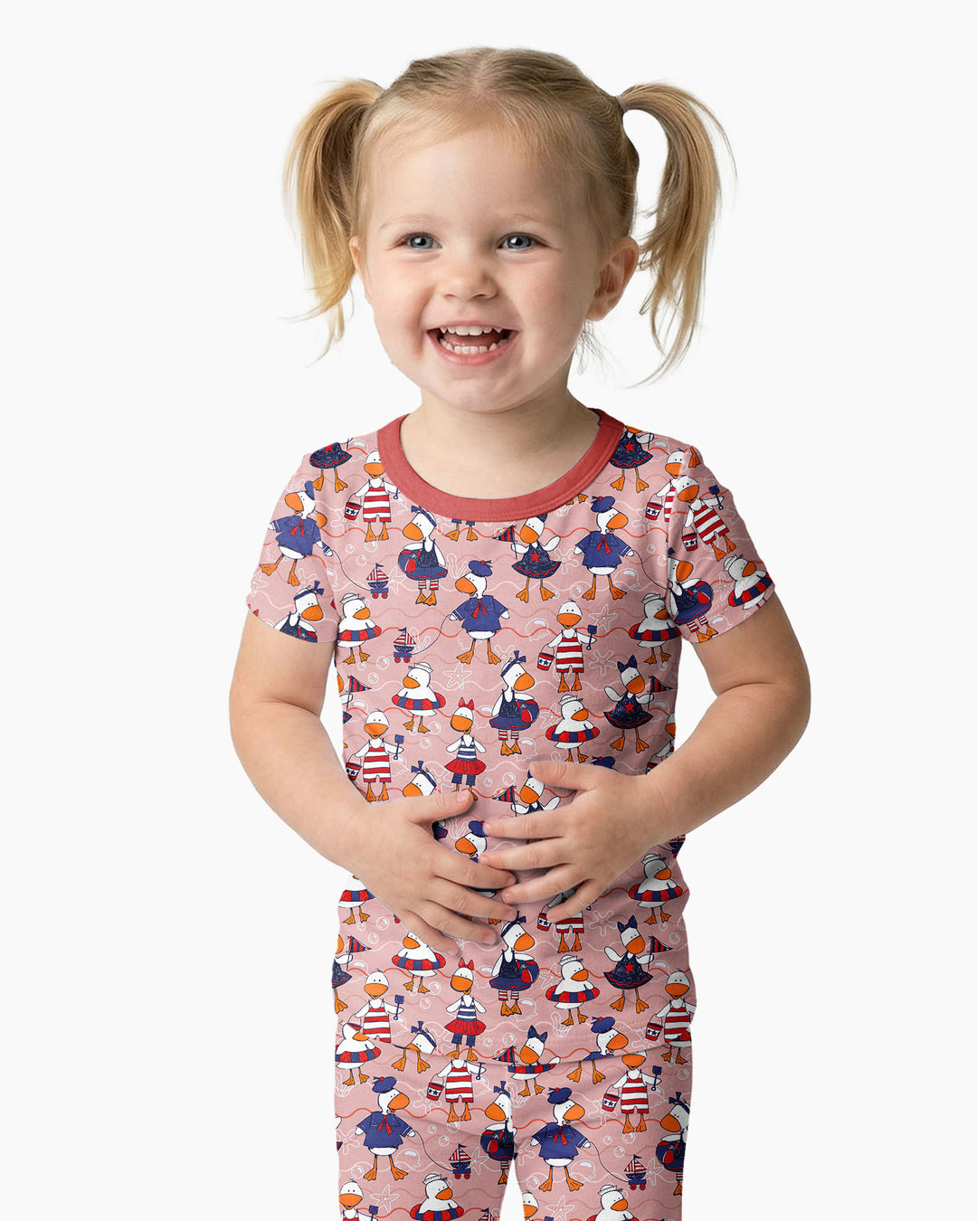 Freedom Floaties Family Matching Bamboo Two Piece Short Sleeve Pajama Set
