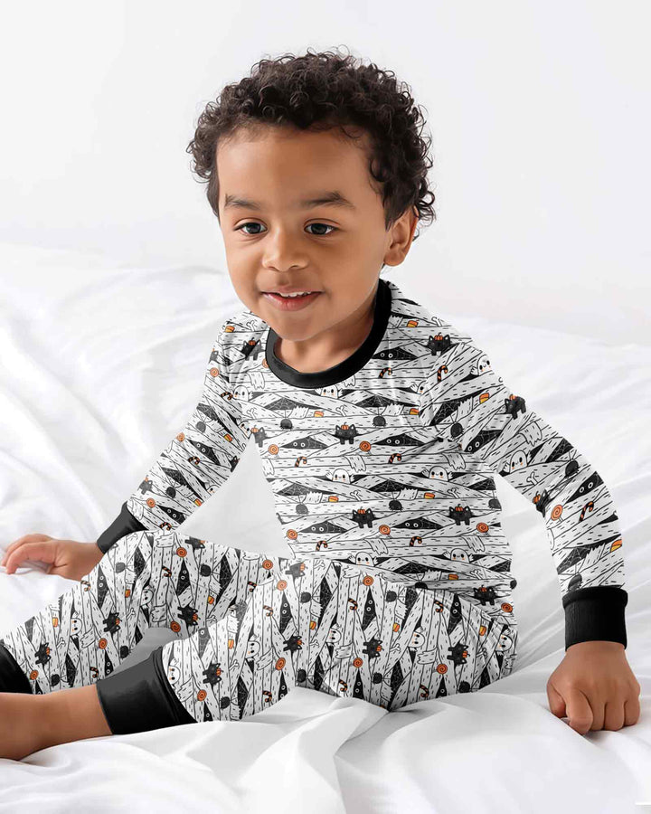Template Bamboo Two Piece Long Sleeve Pyjamas Set