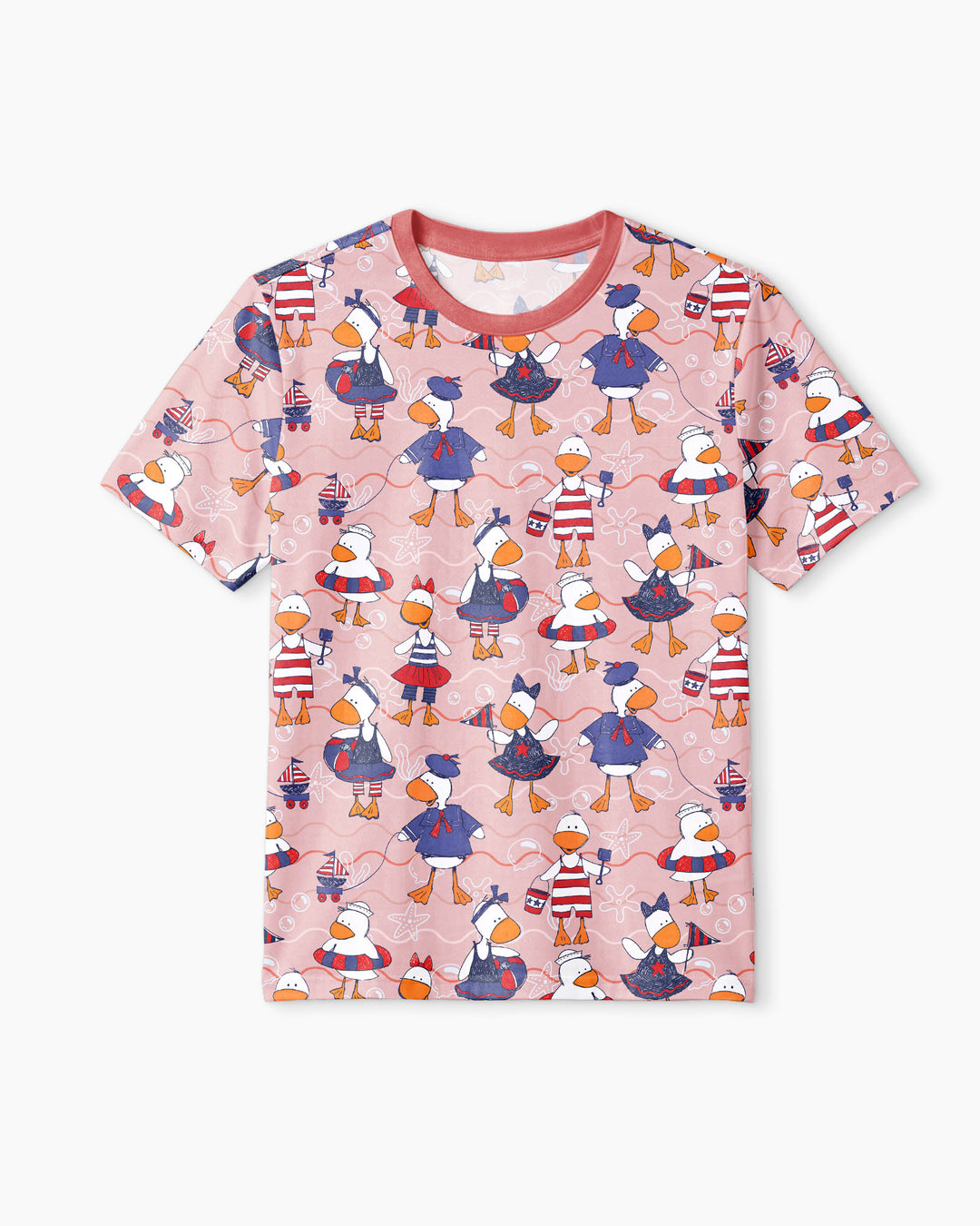Freedom Floaties Family Matching Bamboo Men Short Sleeve Short Pajama Set
