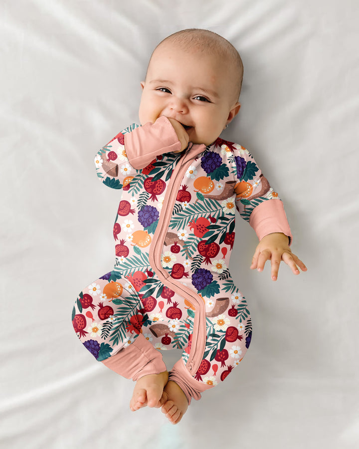 Pomegranate Blessings Night Family Matching Bamboo Convertible Zippy