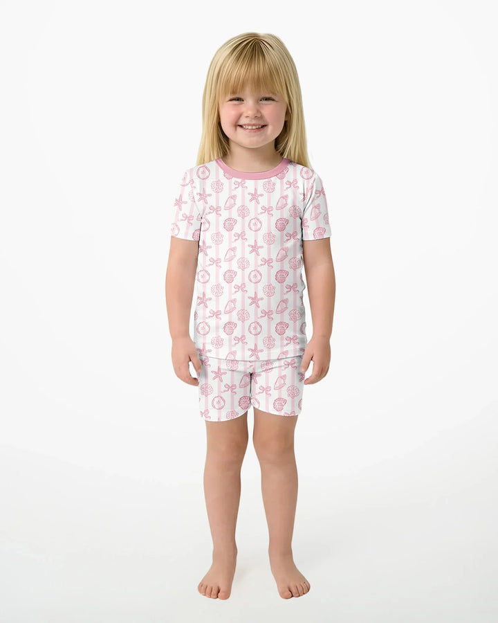 Coastal Keepsakes Family Matching Bamboo Two Piece Short Sleeve Shorts Pajama Set