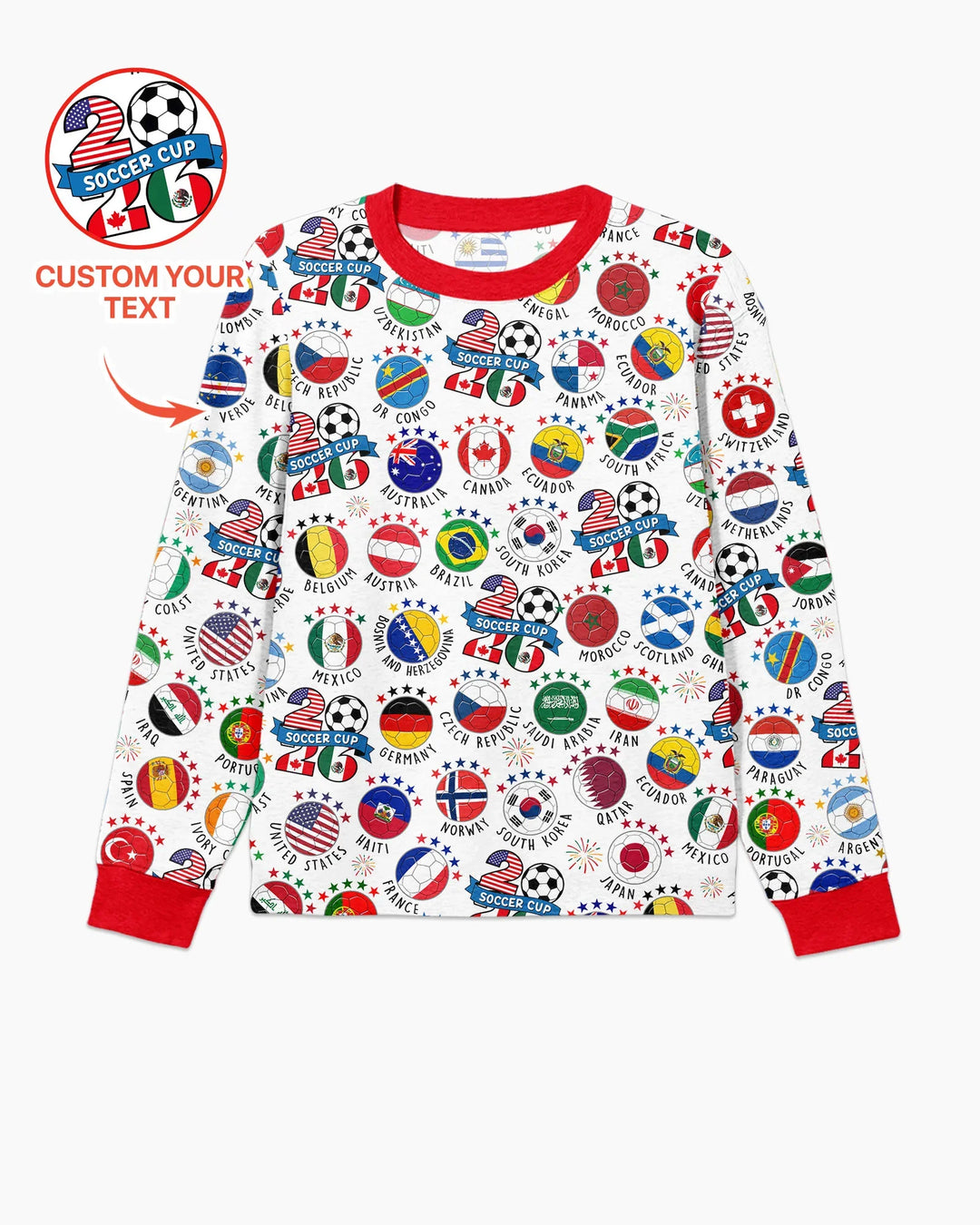 The World Plays Here 2026 Soccer Tour Bamboo Men's Pajama Set