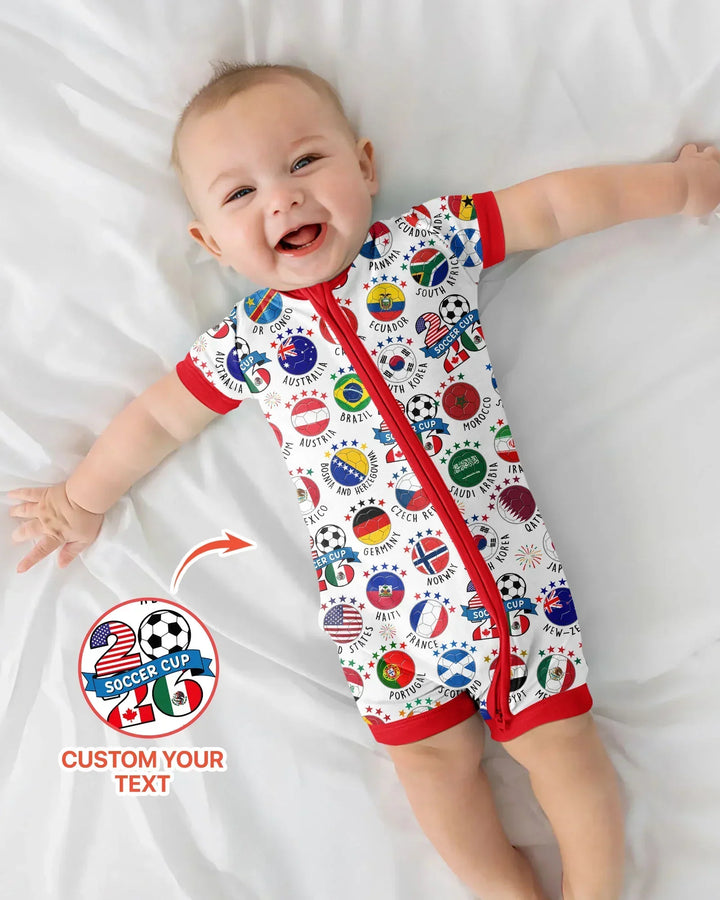 The World Plays Here 2026 Soccer Tour Bamboo Shorty Zippy