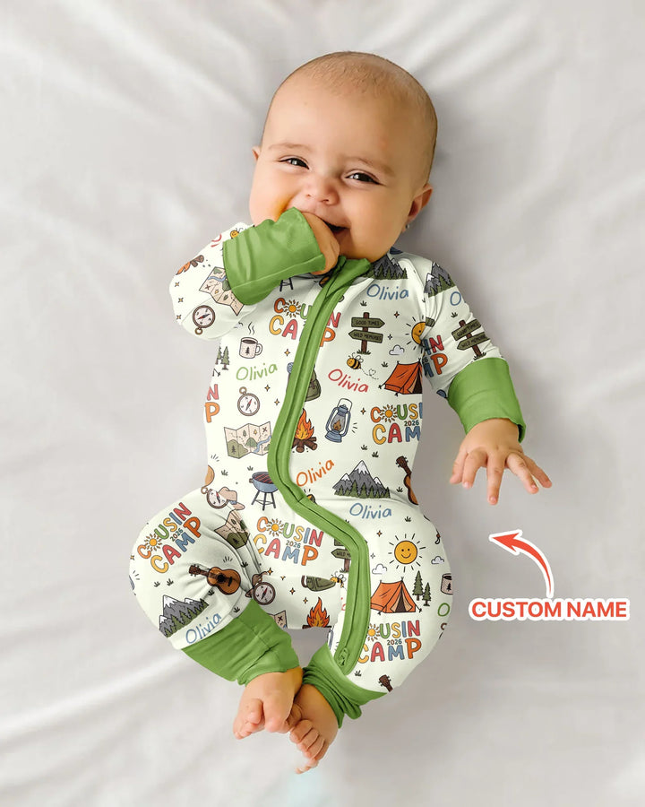 Custom Name Cousin Camp 2026Bamboo Convertible Zippy