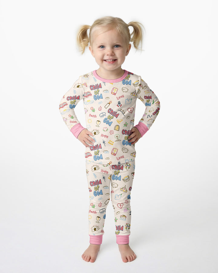 A Child Of God Family Matching Bamboo Two Piece Long Sleeve Pajama Set