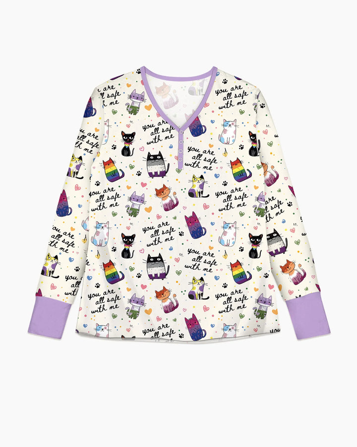 Loved & Safe Kitties Family Matching Bamboo Women Pajama Set