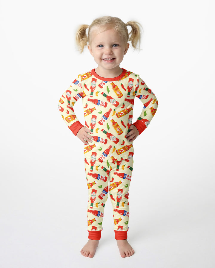 Spicy Sauce Bamboo Two Piece Long Sleeve Pajama Set