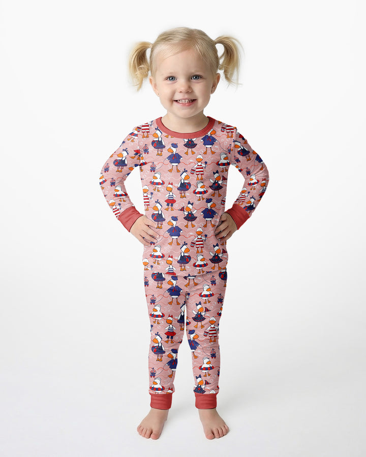 Freedom Floaties Family Matching Bamboo Two Piece Long Sleeve Pajama Set