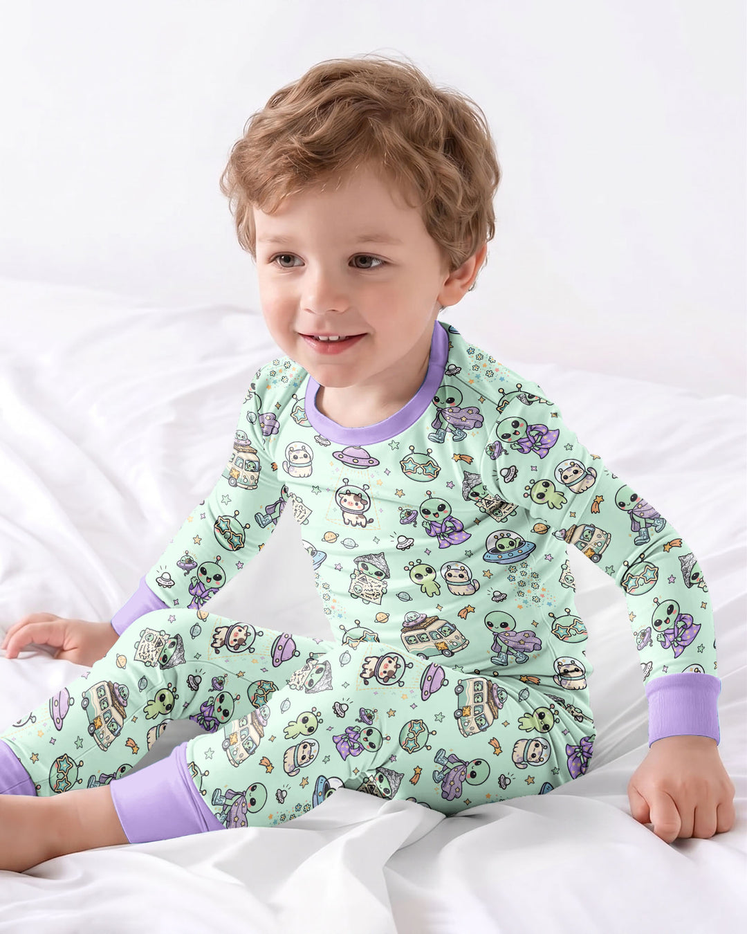 Little Alien Explorer Bamboo Two Piece Long Sleeve Pajama Set
