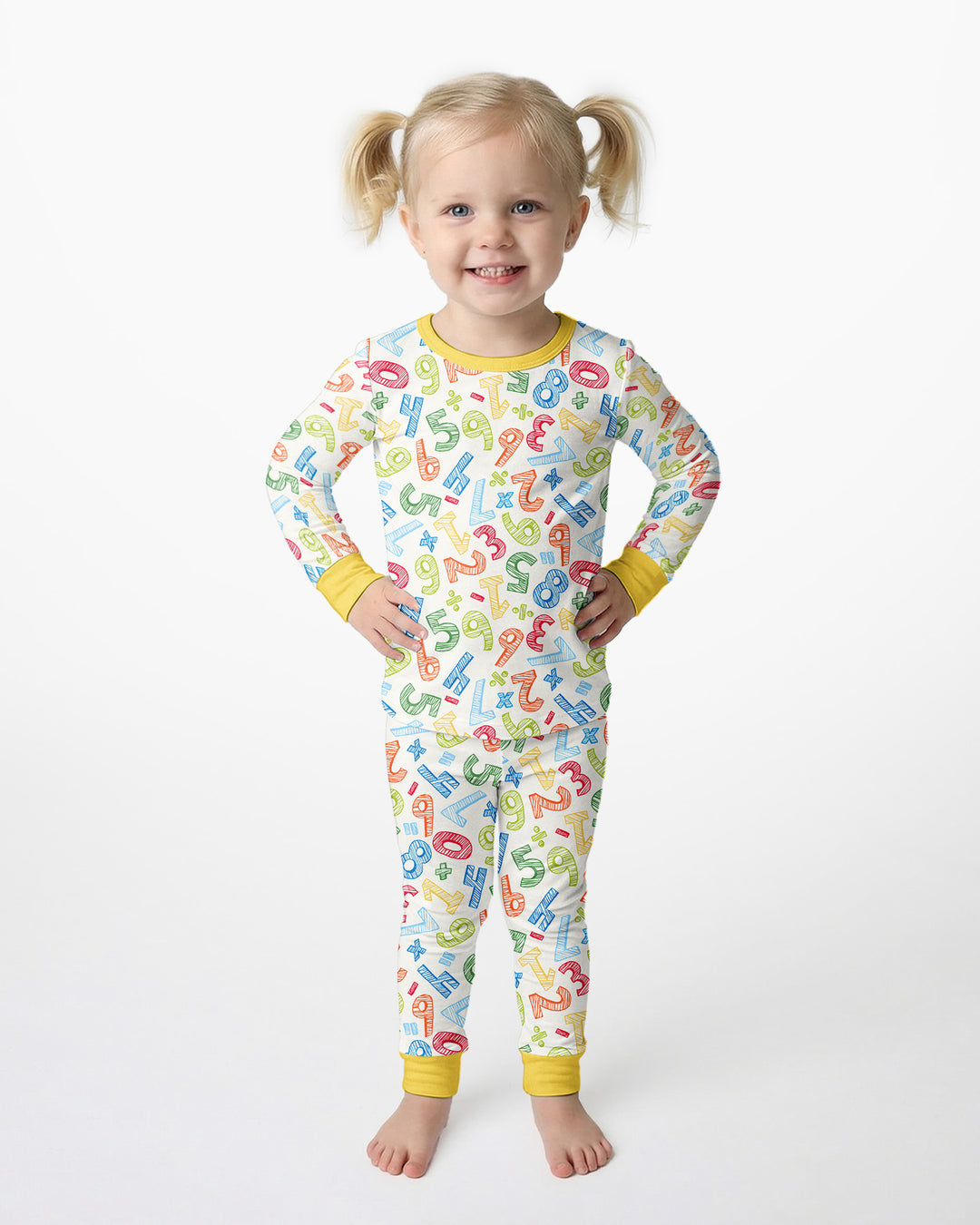 Math Doodles Bamboo Two Piece Long Sleeve Pajama Set