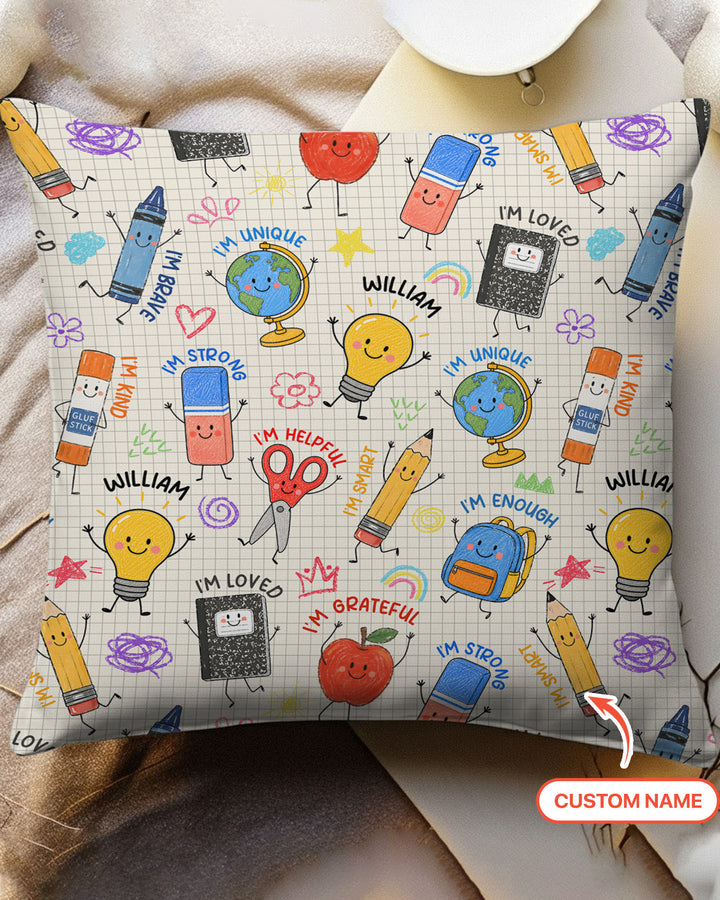 School Squad Custom Name Bamboo Pillow Case