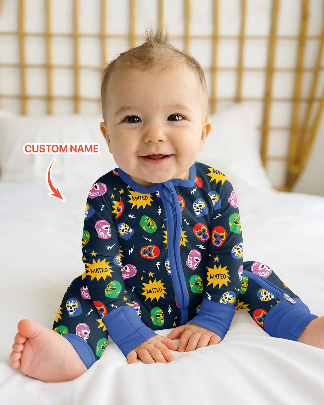 Lucha Libre Custom Name Bamboo Convertible Zippy