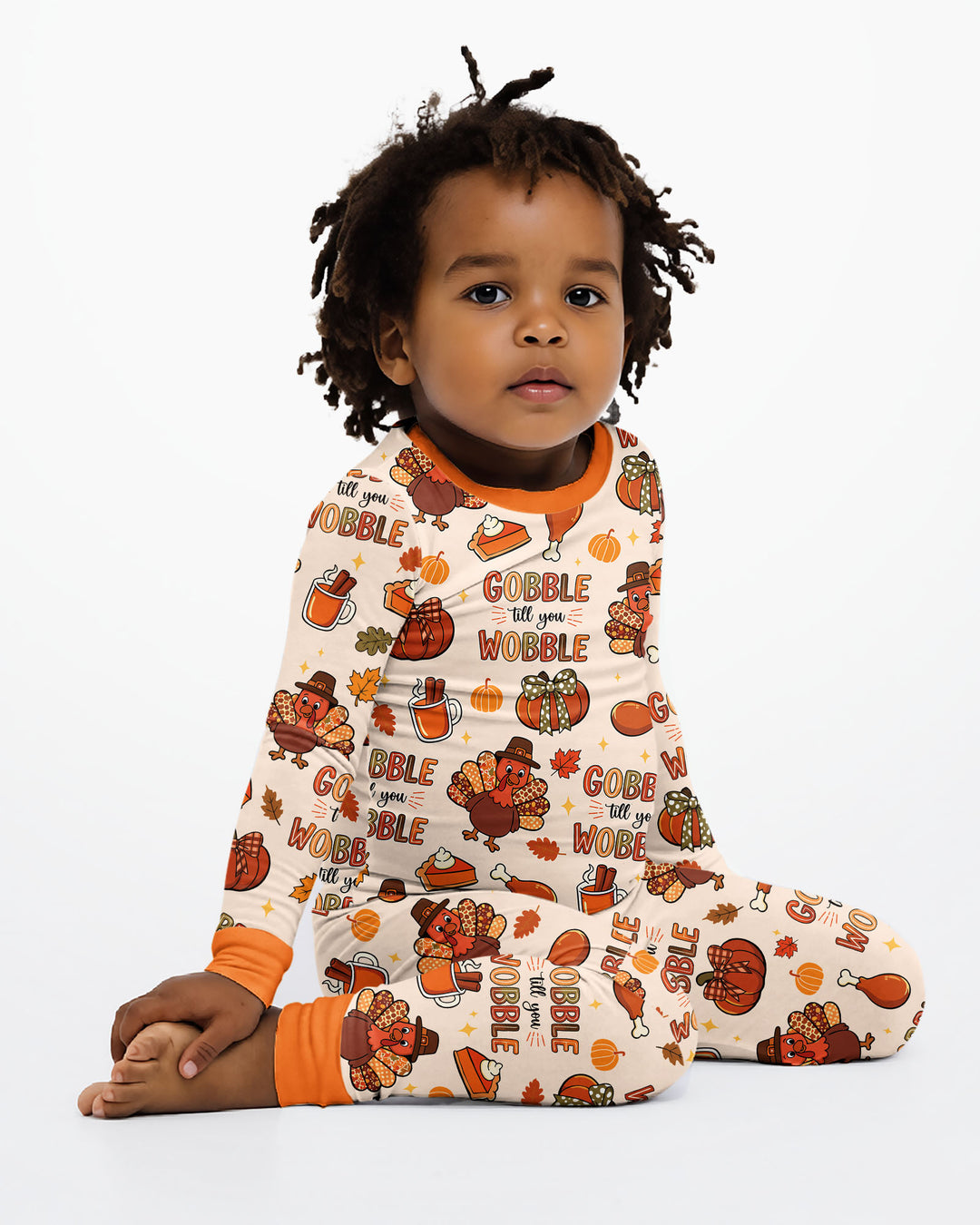 Gobble Gobble Till You Wobble Bamboo Two Piece Long Sleeve Pajama Set