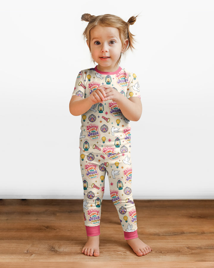 Summer Retro Ice Creams Family Matching Bamboo Two Piece Short Sleeve Pajama Set