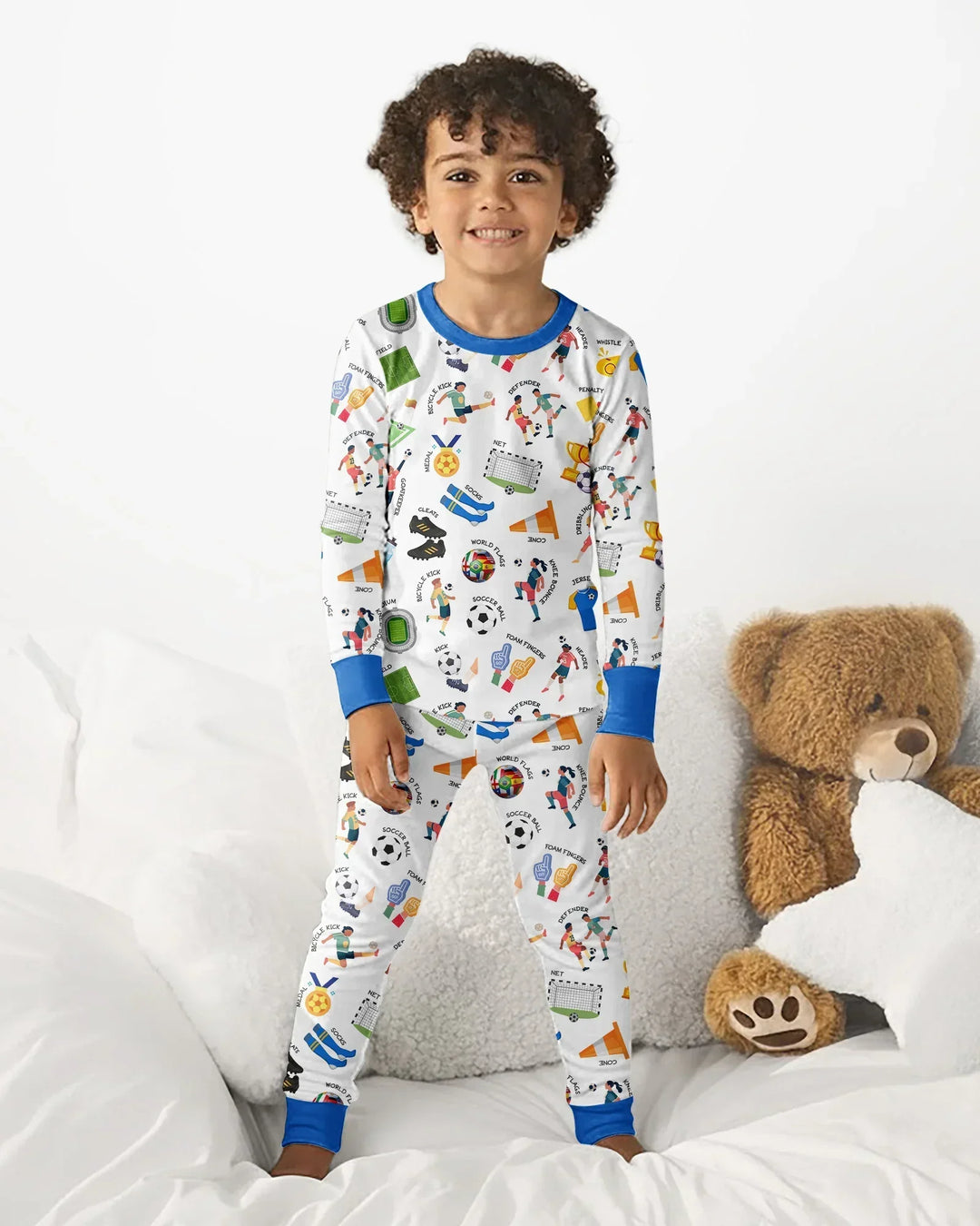 Soccer Fever All About The Game Bamboo Two Piece Long Sleeve Pajama Set
