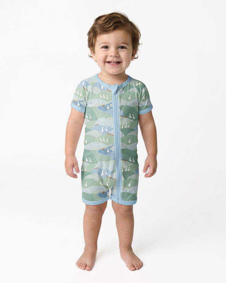 Wandering Geese Family Matching Bamboo Shorty Zippy