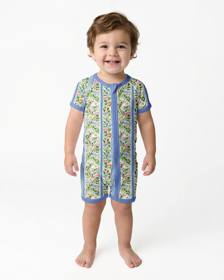 Paste Floral Girl Bamboo Shorty Zippy