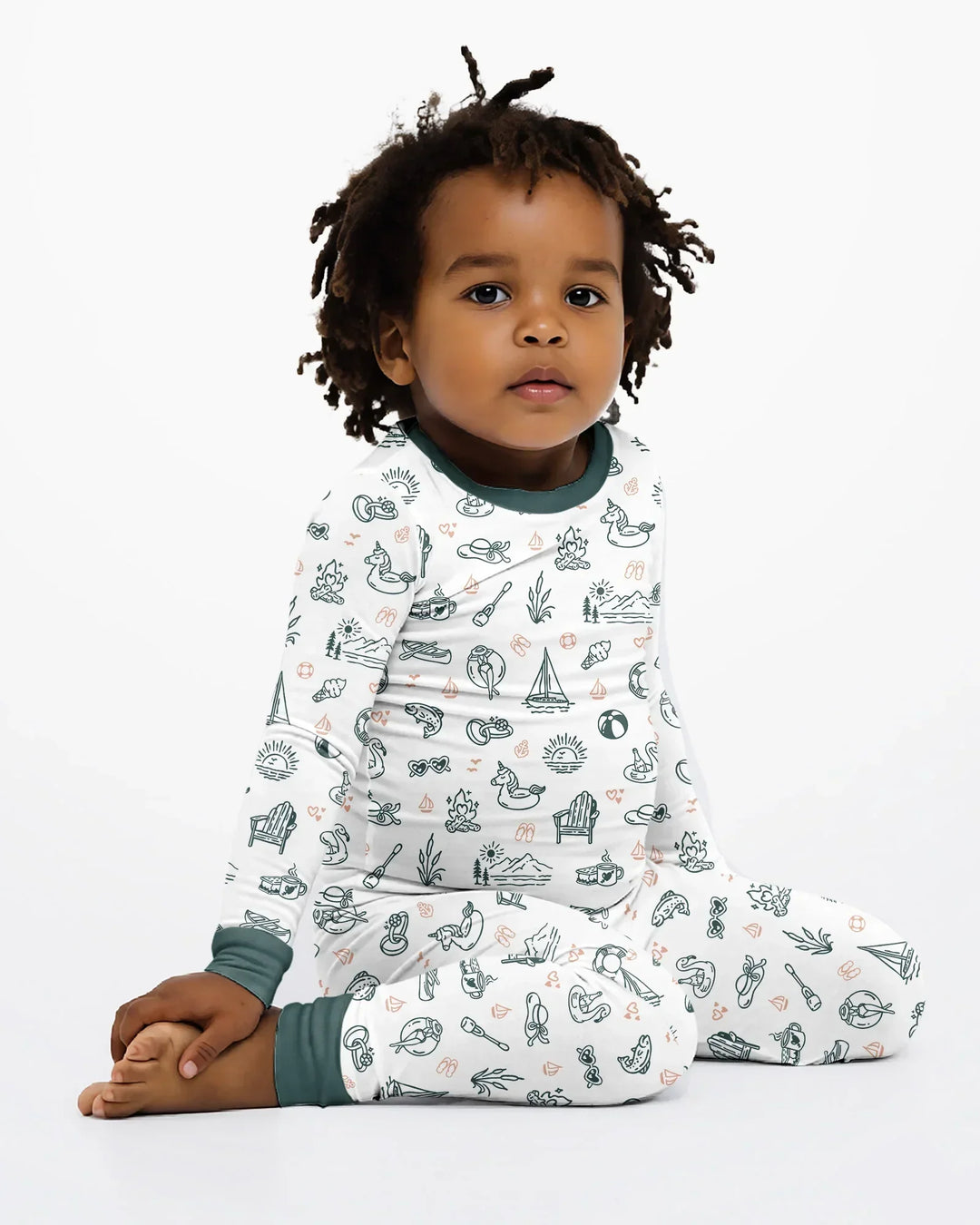 Lake Vibe Bamboo Two Piece Long Sleeve Pajama Set