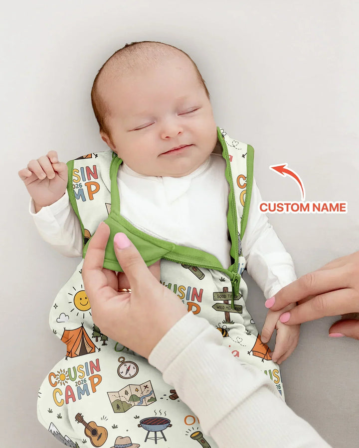 Custom Name Cousin Camp 2026 Bamboo Sleep Bag