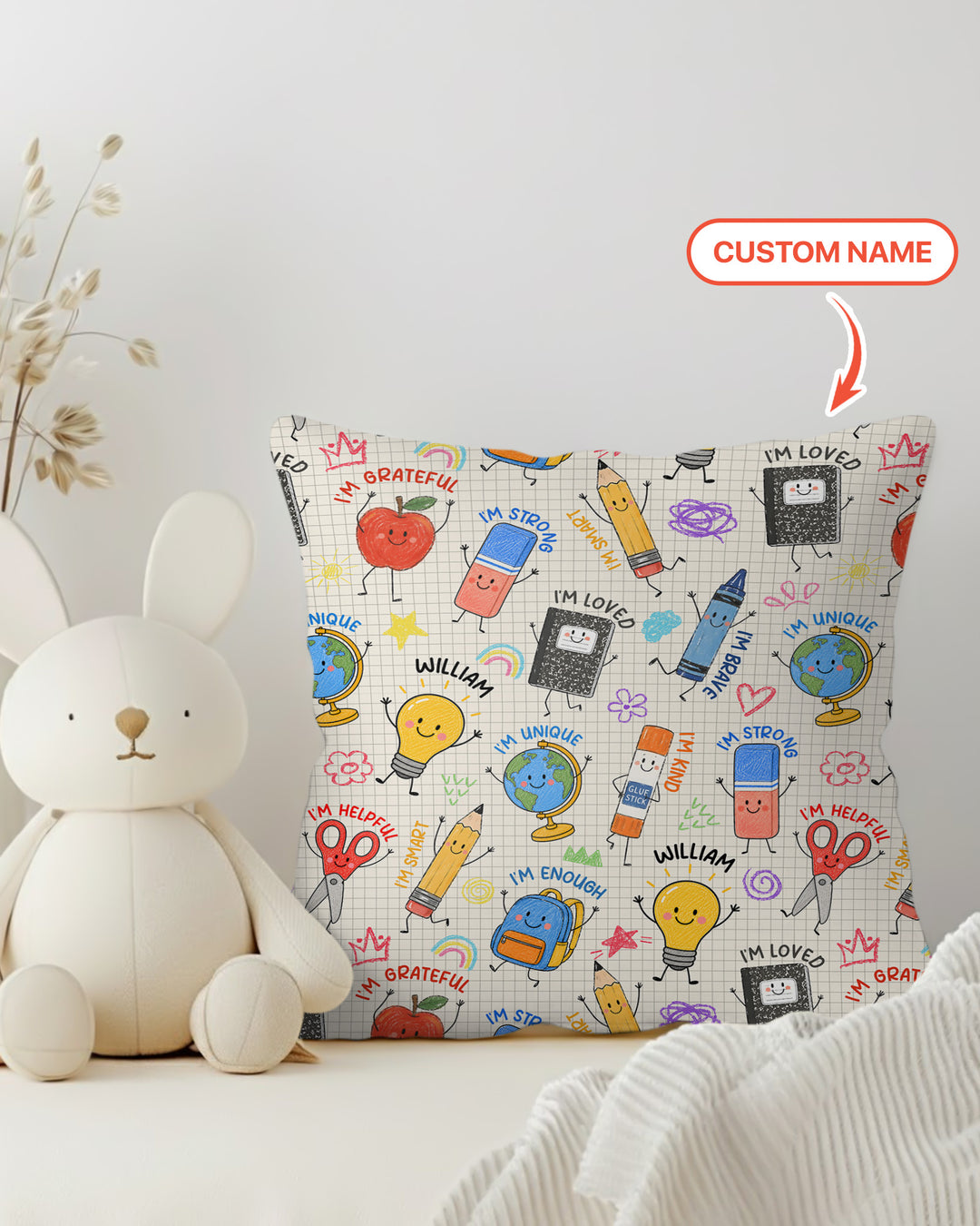 School Squad Custom Name Bamboo Pillow Case
