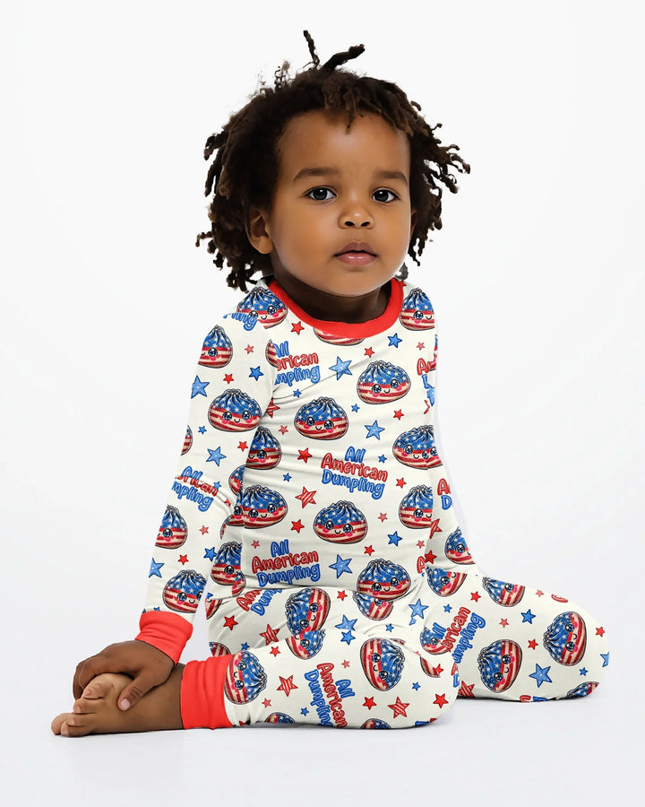 All American Dumpling Bamboo Two Piece Long Sleeve Pajama Set