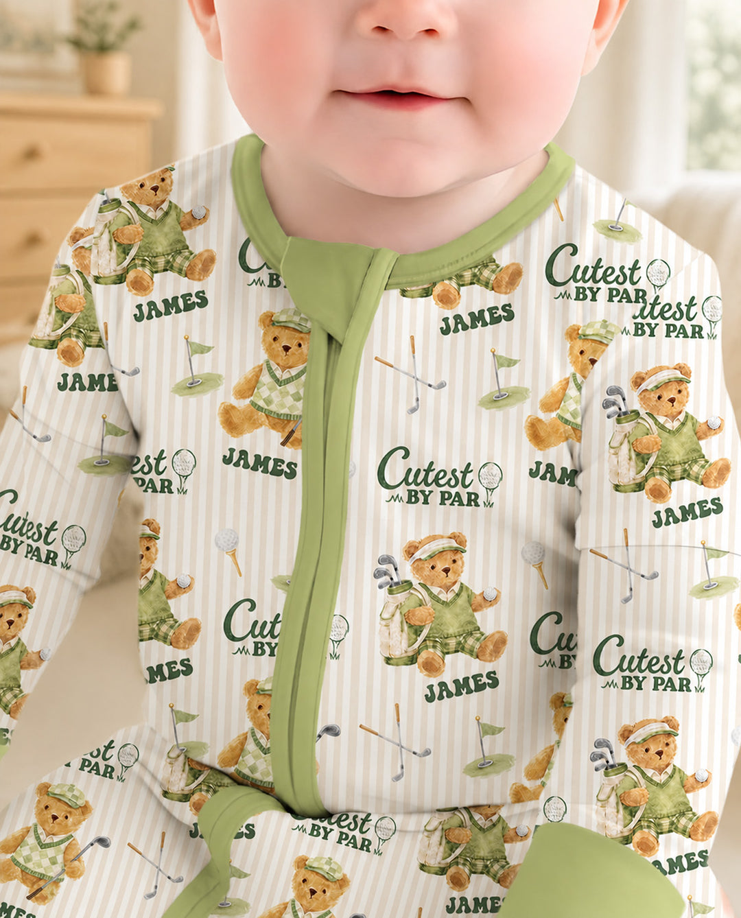 Cutest By Par Custom Name Bamboo Convertible Zippy