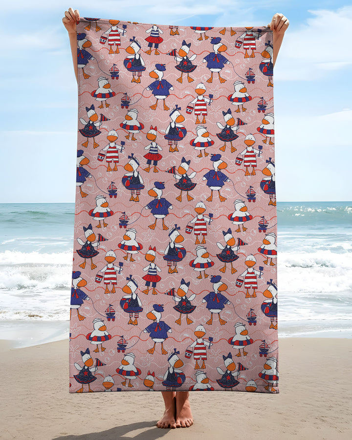Freedom Floaties Family Matching Bamboo Beach Towel