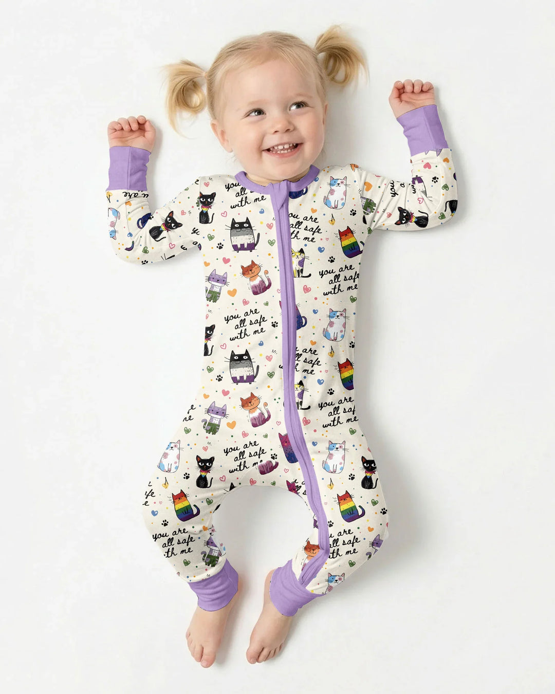 Loved & Safe Kitties Family Matching Bamboo Convertible Zippy