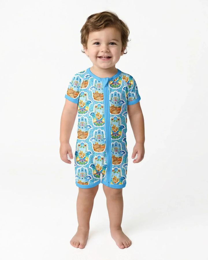 Hamsa Hand Bamboo Shorty Zippy