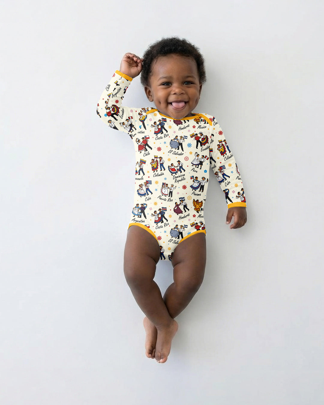 Hispanic Traditional Folkloric Dress Bamboo Bodysuit