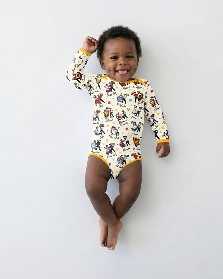 Hispanic Traditional Folkloric Dress Bamboo Bodysuit