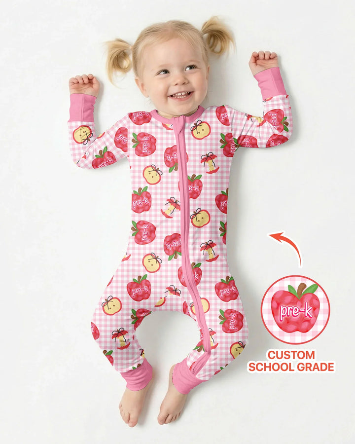 Custom School Grade Apple Days Bamboo Convertible Zippy