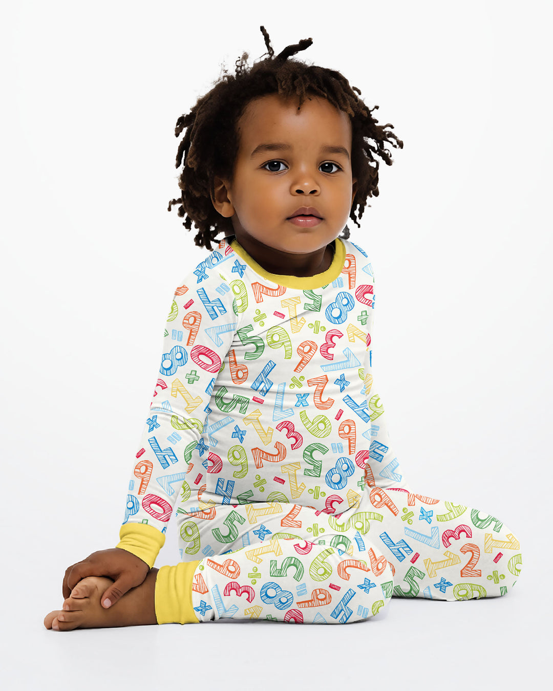 Math Doodles Bamboo Two Piece Long Sleeve Pajama Set